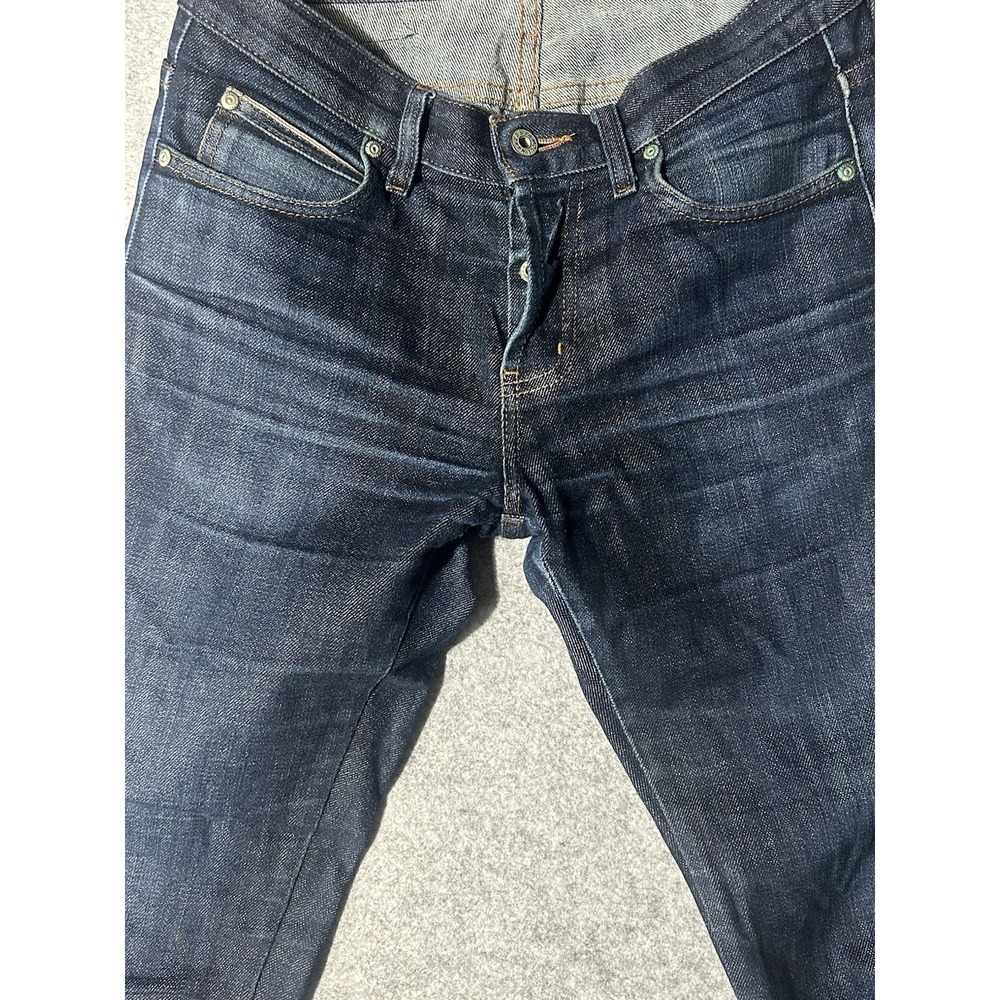Naked & Famous Super Skinny Guy Stretch Selvedge Jeans Mens 30 Dark Raw Denim